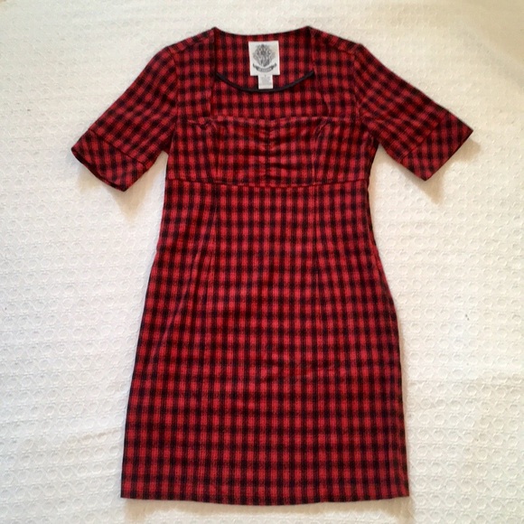BB Dakota Dresses & Skirts - BB DAKOTA BUFFALO PLAID RED/BLACK CHECK DRESS